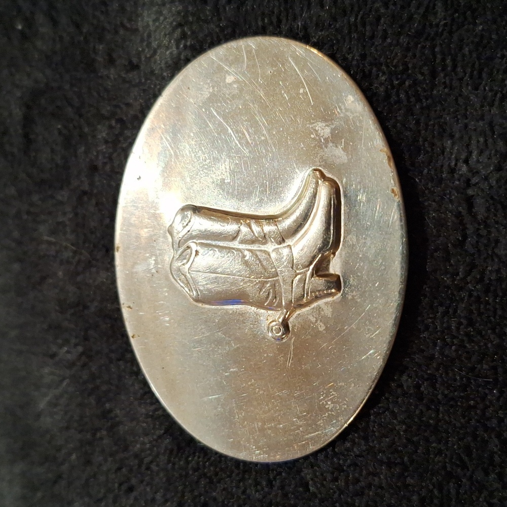 Belt buckle Woman's Western Boots Sliver Vintage 2.75in.x2in.